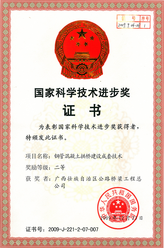 国家科技进步二等奖（2009）